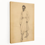Antique Portrait Prints - Military Gentleman Sketch Art Canvas