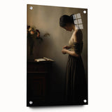 Vintage Portrait Art - Elegant Woman in Warm Light Canvas Print