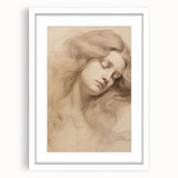 Classic Portrait Artwork - Ethereal Woman Pencil Sketch Canvas