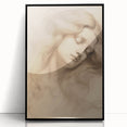 Classic Portrait Artwork - Ethereal Woman Pencil Sketch Canvas