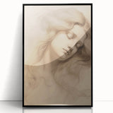 Classic Portrait Artwork - Ethereal Woman Pencil Sketch Canvas