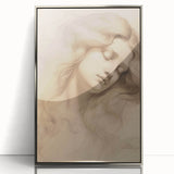 Classic Portrait Artwork - Ethereal Woman Pencil Sketch Canvas