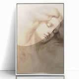 Classic Portrait Artwork - Ethereal Woman Pencil Sketch Canvas