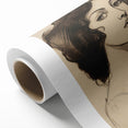 Classic Portrait Artwork - Bold Charcoal Sketch of Vintage Woman