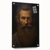Antique Portrait Prints - Rugged Bearded Man Vintage Canvas Art