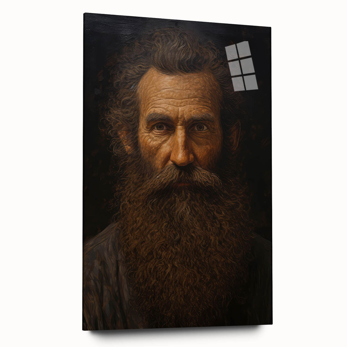 Antique Portrait Prints - Rugged Bearded Man Vintage Canvas Art