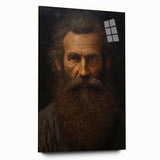 Antique Portrait Prints - Rugged Bearded Man Vintage Canvas Art