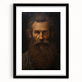 Antique Portrait Prints - Rugged Bearded Man Vintage Canvas Art