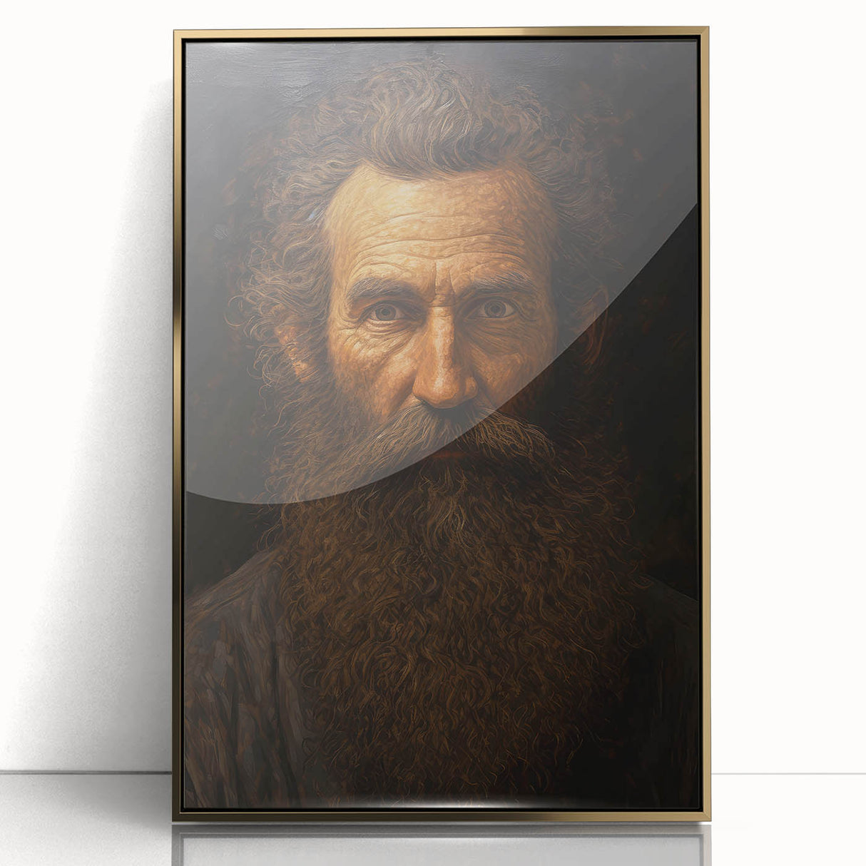 Antique Portrait Prints - Rugged Bearded Man Vintage Canvas Art