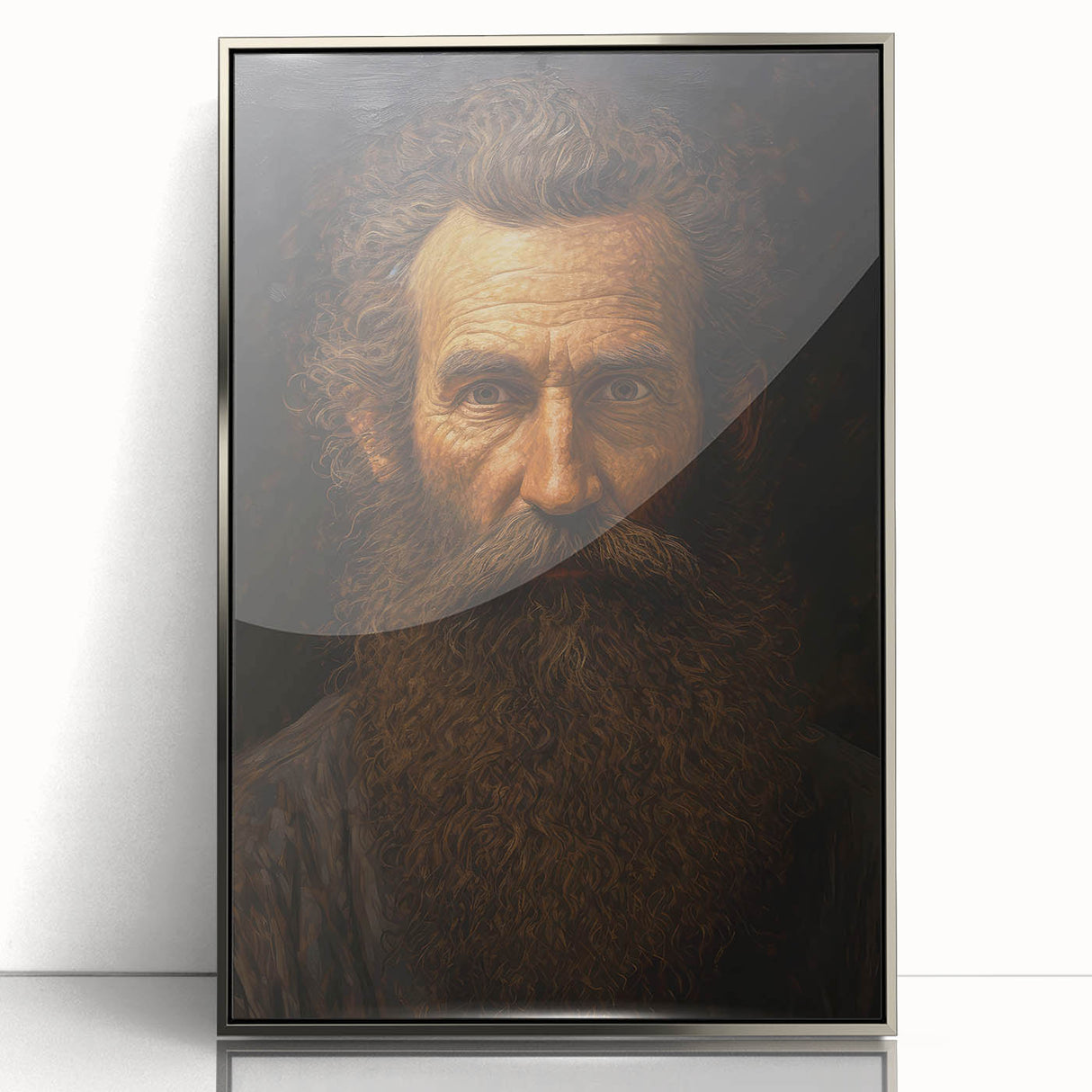 Antique Portrait Prints - Rugged Bearded Man Vintage Canvas Art