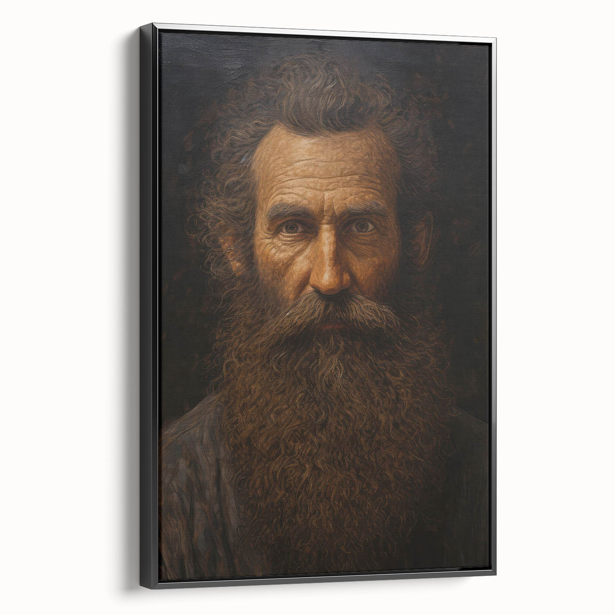 Antique Portrait Prints - Rugged Bearded Man Vintage Canvas Art