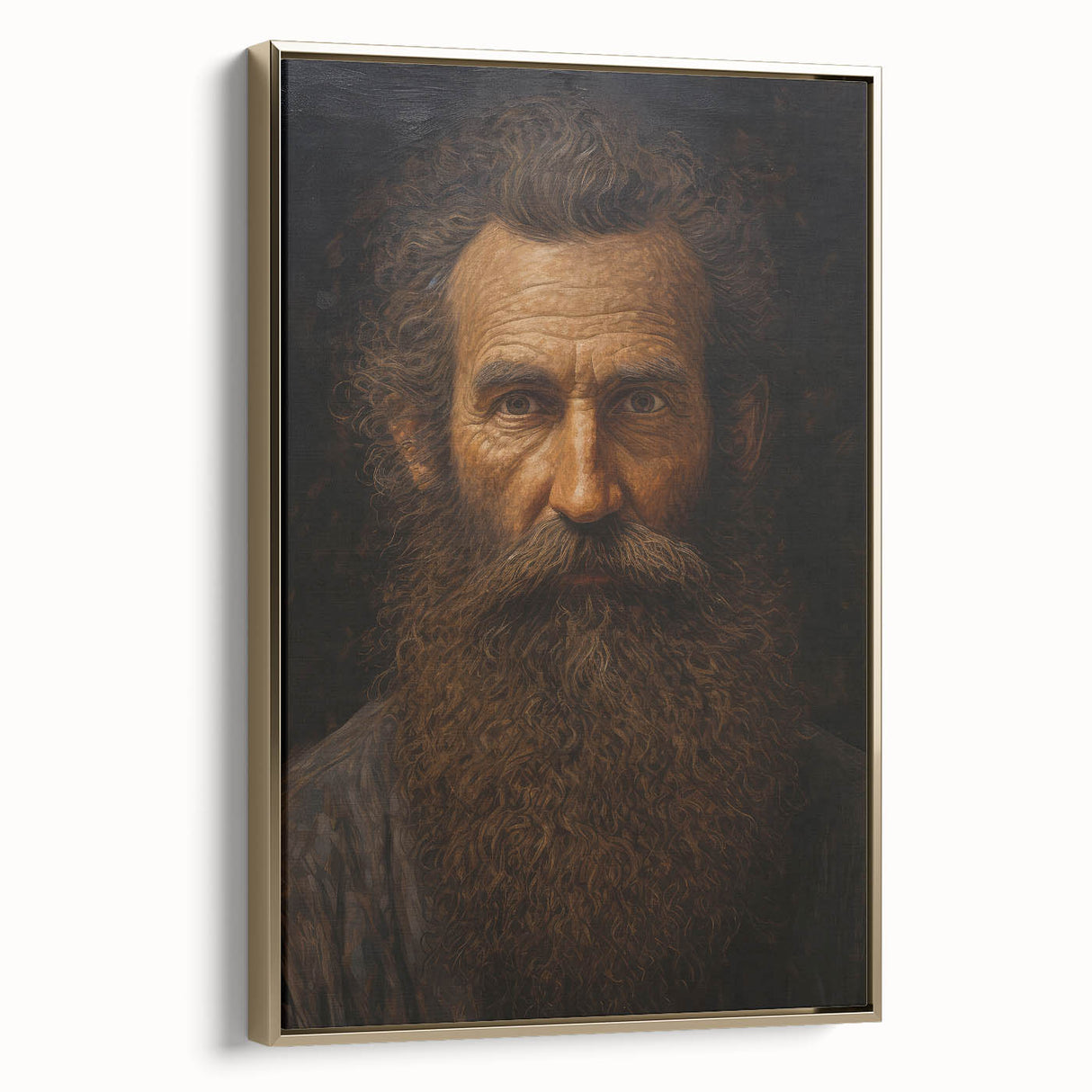Antique Portrait Prints - Rugged Bearded Man Vintage Canvas Art