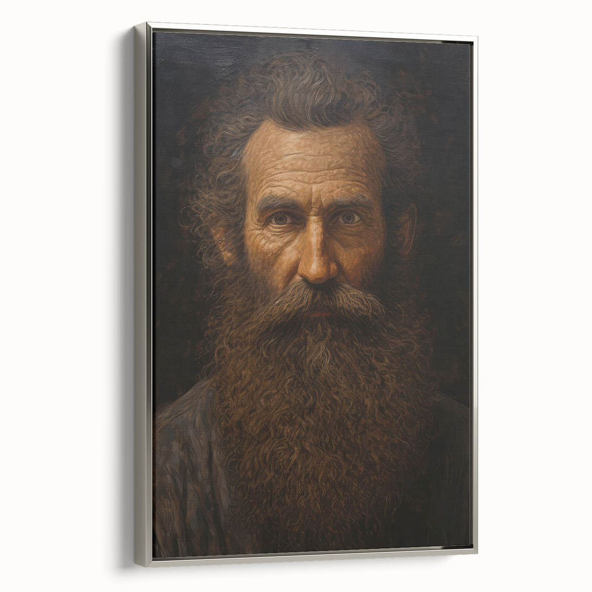Antique Portrait Prints - Rugged Bearded Man Vintage Canvas Art