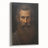 Antique Portrait Prints - Rugged Bearded Man Vintage Canvas Art
