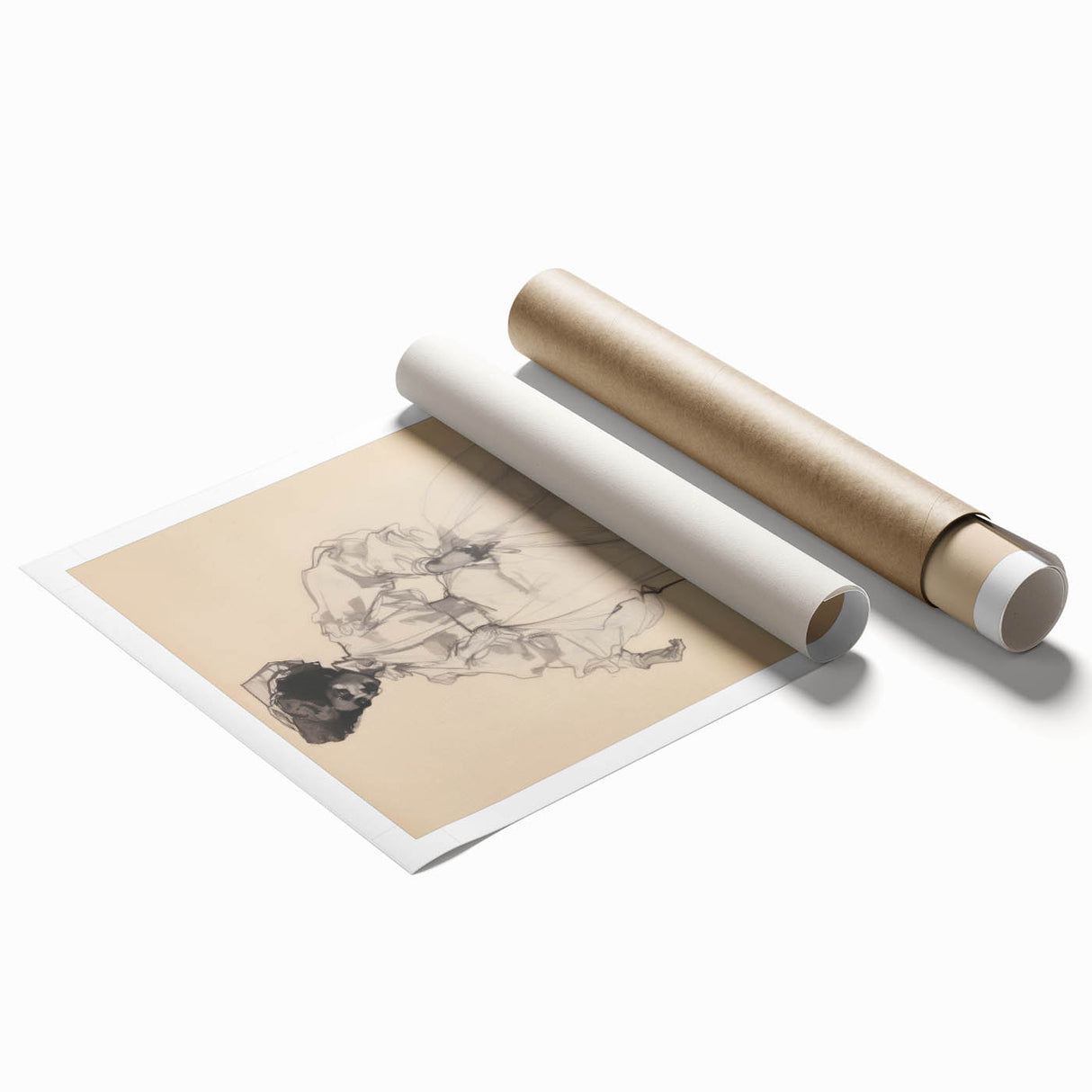 Retro Portrait Canvas – Vintage Sketch of Classic Fashion Elegance