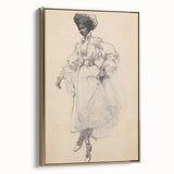 Retro Portrait Canvas – Vintage Sketch of Classic Fashion Elegance