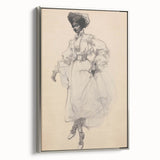 Retro Portrait Canvas – Vintage Sketch of Classic Fashion Elegance