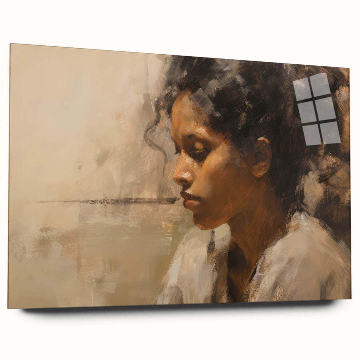 Vintage Portrait Art | Antique Portrait of Woman in Warm Tones