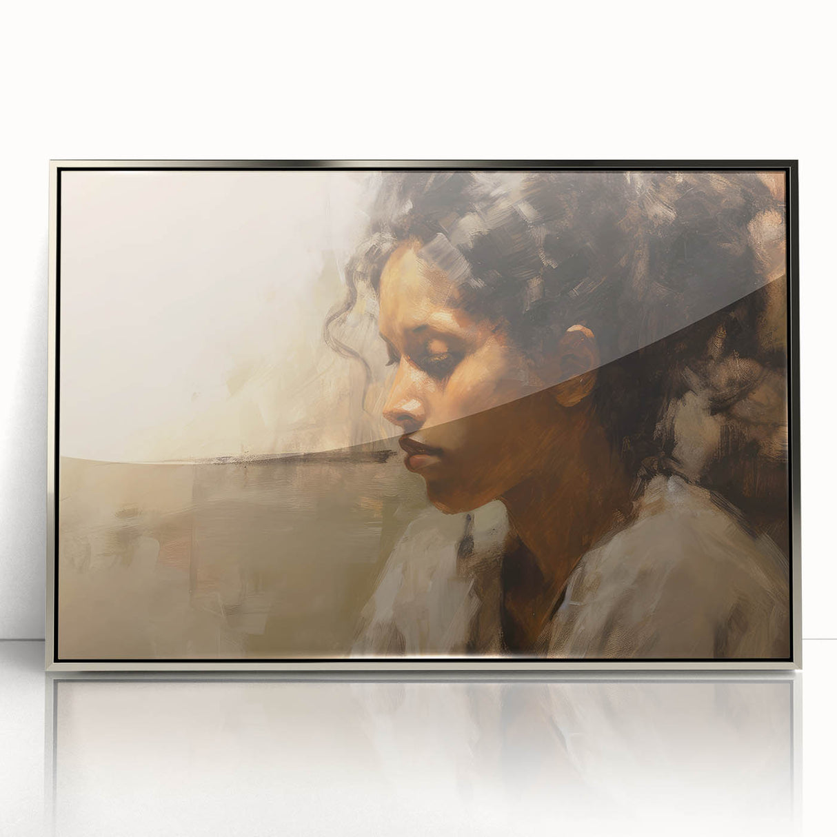 Vintage Portrait Art | Antique Portrait of Woman in Warm Tones