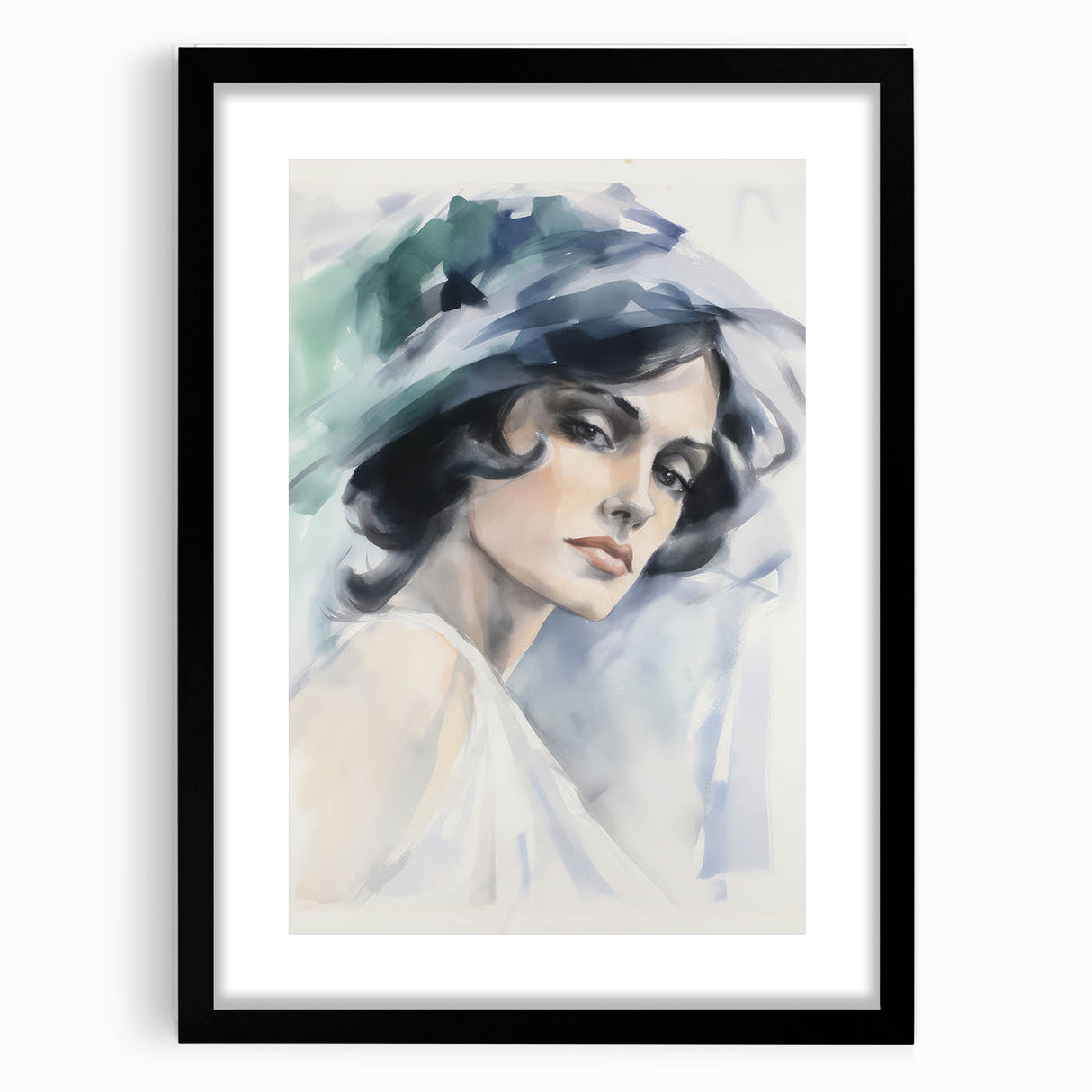 Vintage Portrait Art – Elegant Retro-Inspired Wall Art Print