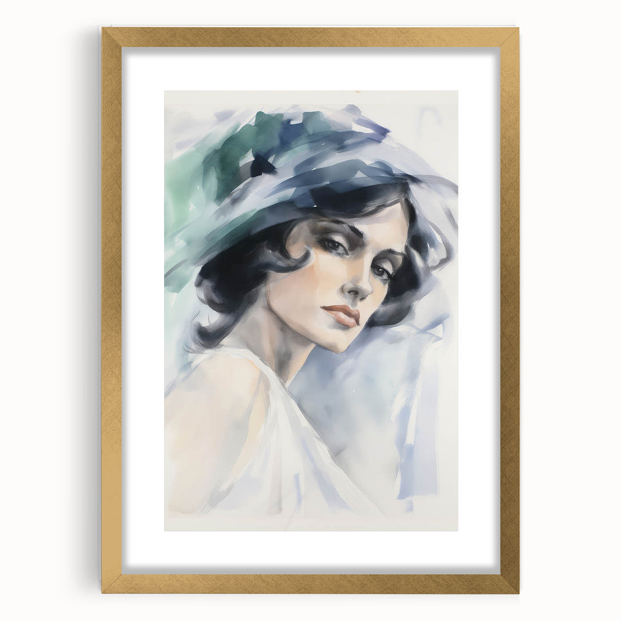 Vintage Portrait Art – Elegant Retro-Inspired Wall Art Print