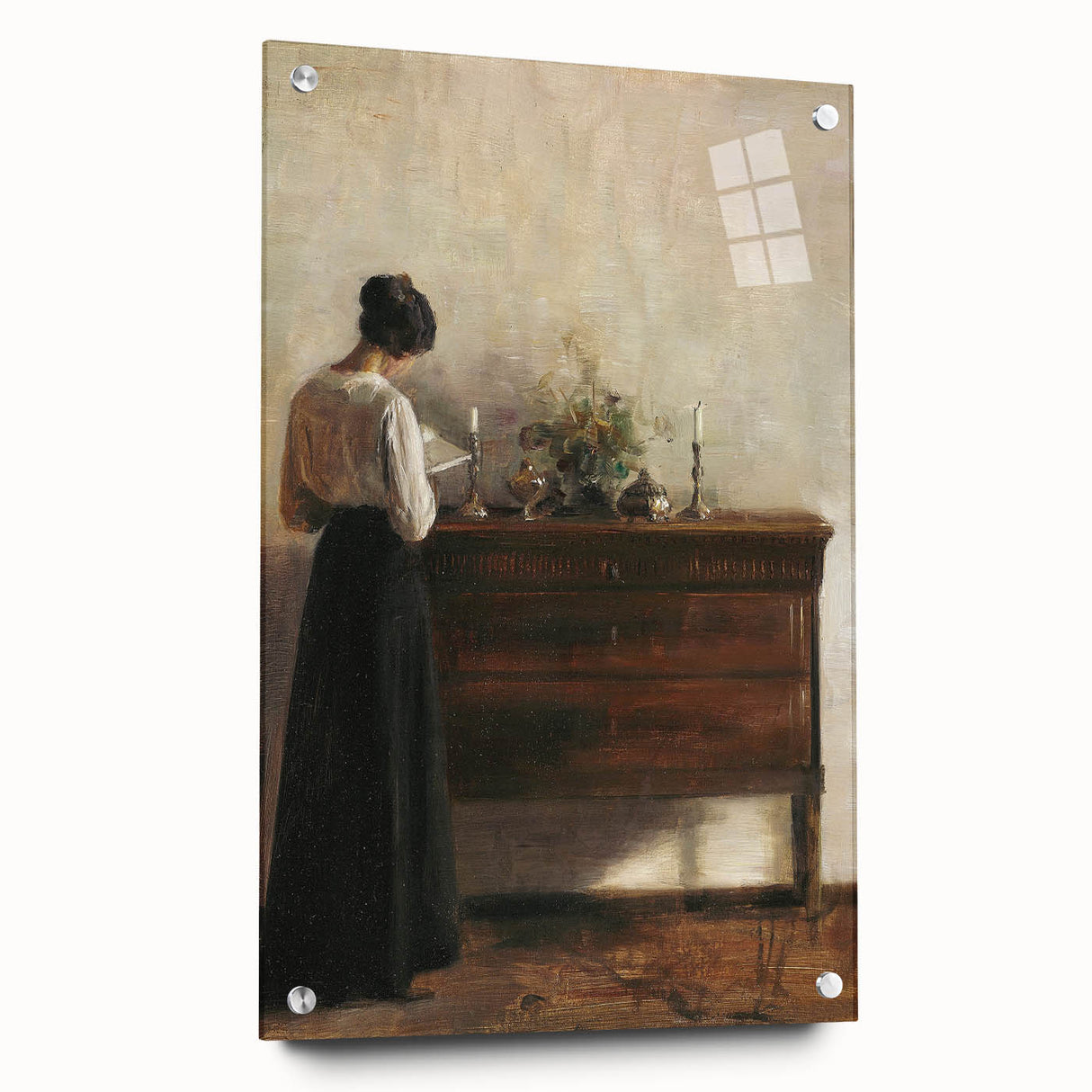 Antique Portrait Prints – Vintage Woman Reading Classic Wall Art
