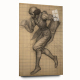 Classic Portrait Artwork – Vintage Futuristic Sketch Wall Art