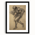 Classic Portrait Artwork – Vintage Futuristic Sketch Wall Art
