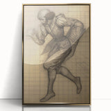 Classic Portrait Artwork – Vintage Futuristic Sketch Wall Art