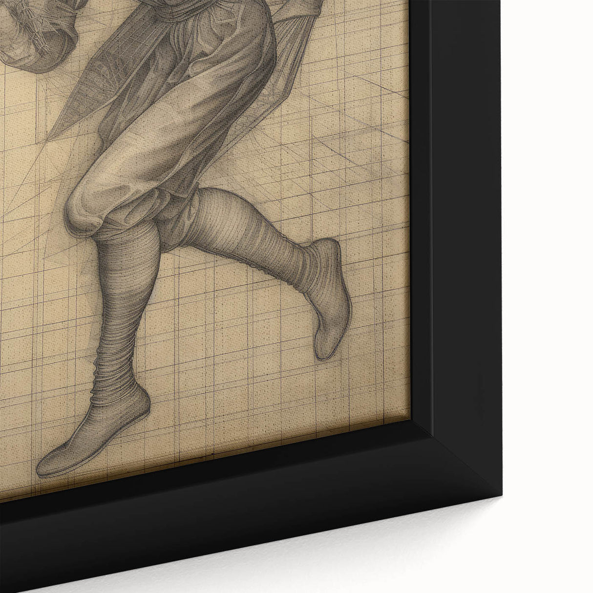 Classic Portrait Artwork – Vintage Futuristic Sketch Wall Art