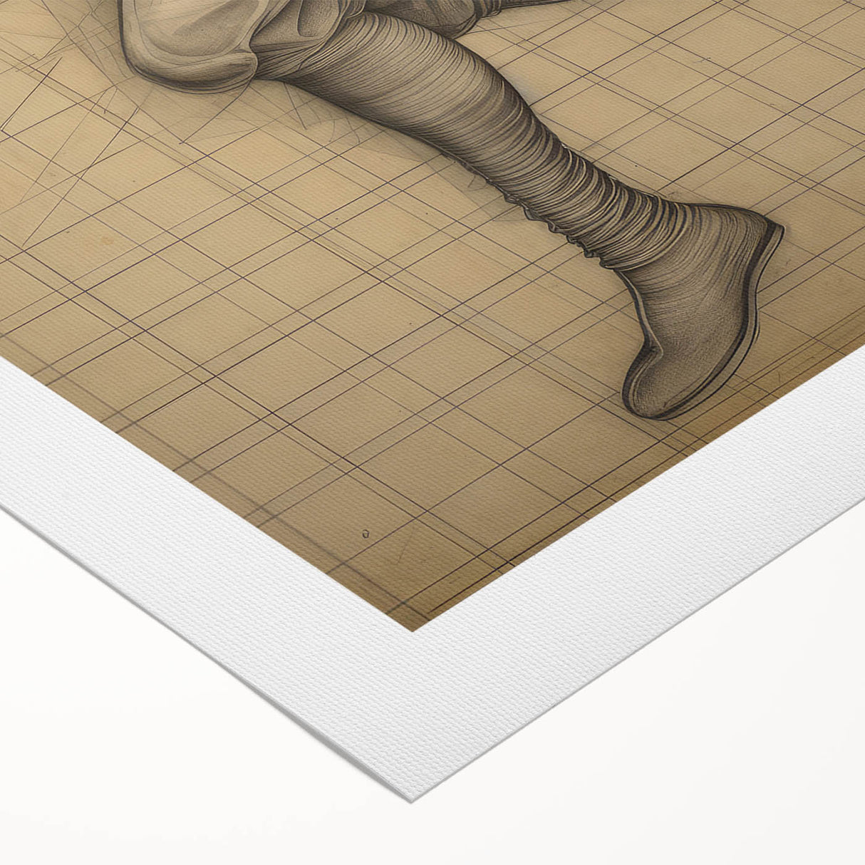 Classic Portrait Artwork – Vintage Futuristic Sketch Wall Art