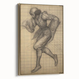 Classic Portrait Artwork – Vintage Futuristic Sketch Wall Art