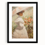 Antique Portrait Prints – Elegant Vintage Lady with Parasol Art