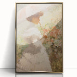 Antique Portrait Prints – Elegant Vintage Lady with Parasol Art