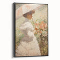 Antique Portrait Prints – Elegant Vintage Lady with Parasol Art