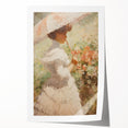 Antique Portrait Prints – Elegant Vintage Lady with Parasol Art