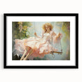 Vintage Portrait Art | Elegant Portrait of Woman on Swing