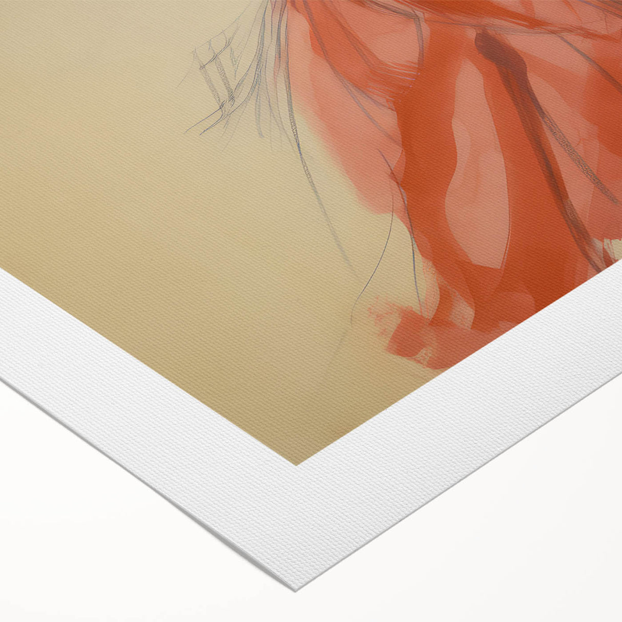 Vintage Portrait Art | Antique Equestrian Lady in Red Dress