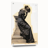 Antique Portrait Prints – Thoughtful Vintage Lady Sketch Artwork