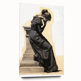 Antique Portrait Prints – Thoughtful Vintage Lady Sketch Artwork