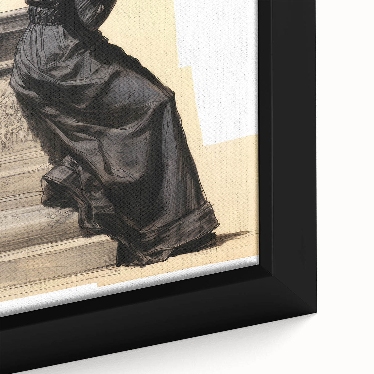 Antique Portrait Prints – Thoughtful Vintage Lady Sketch Artwork