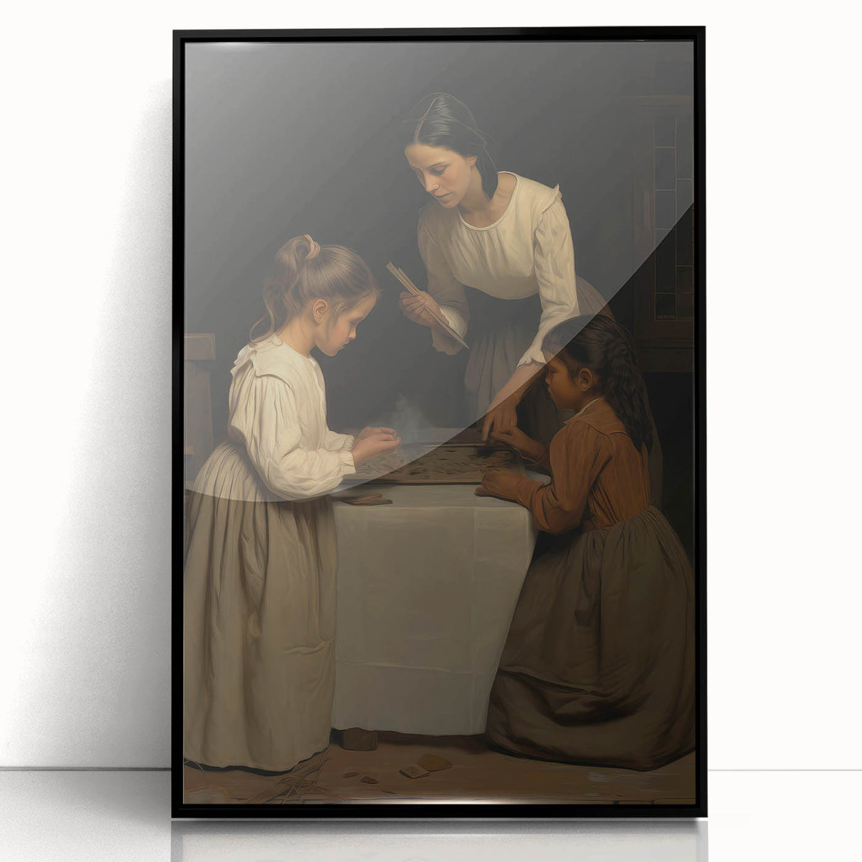 Vintage Portrait Art – Timeless Family Moment in Classic Style