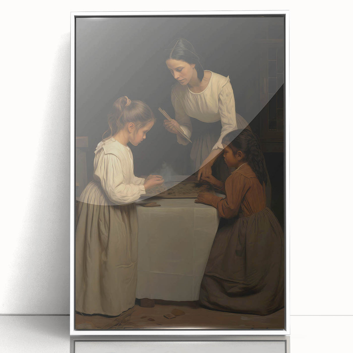 Vintage Portrait Art – Timeless Family Moment in Classic Style