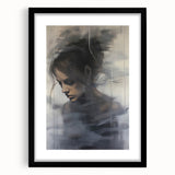 Timeless Portrait Print – Abstract Vintage Woman in Deep Reflection