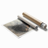 Timeless Portrait Print – Abstract Vintage Woman in Deep Reflection