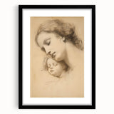 Vintage Portrait Art - Timeless Mother & Child Antique Print