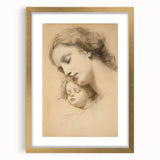 Vintage Portrait Art - Timeless Mother & Child Antique Print