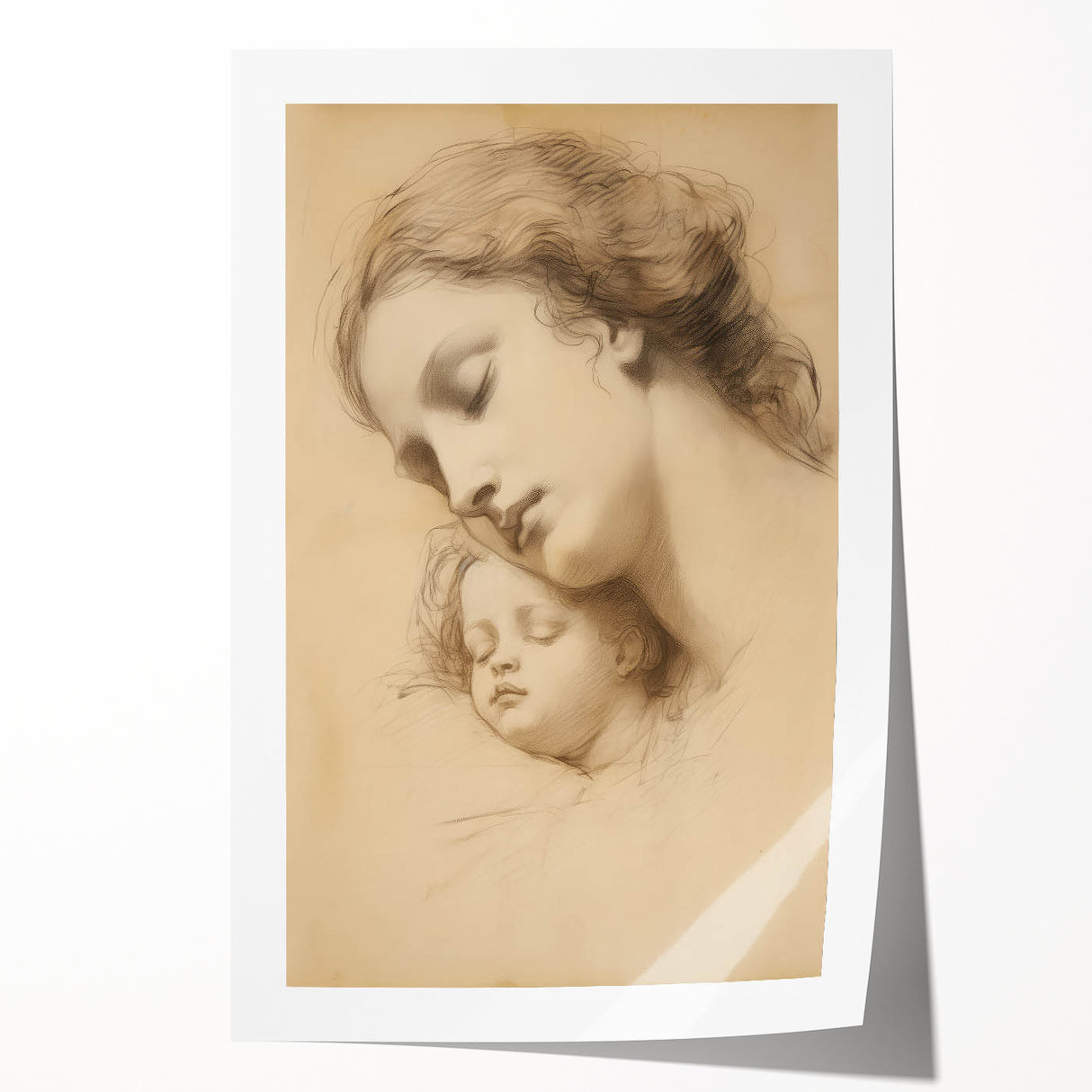 Vintage Portrait Art - Timeless Mother & Child Antique Print