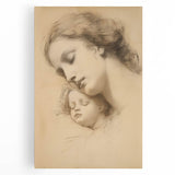 Vintage Portrait Art - Timeless Mother & Child Antique Print