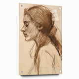 Antique Sketch Portrait Art – Retro Charcoal Canvas & Prints